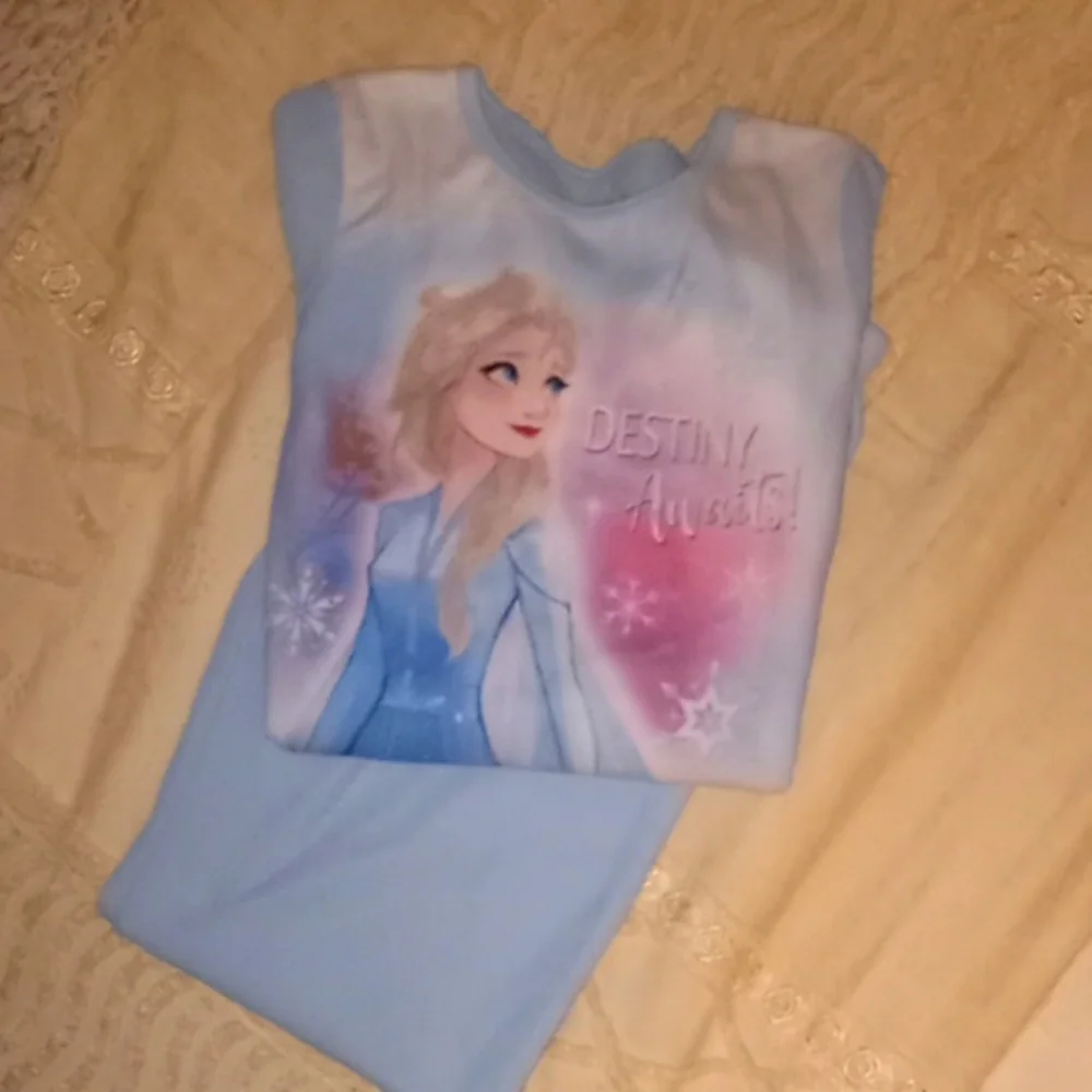 Disney Frozen Ana Elsa Winter Long Sleeve PJs Pajama Set Size 10/12